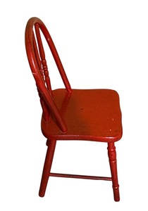 lot 155 image: Adorable Petite Red Childrens Chair