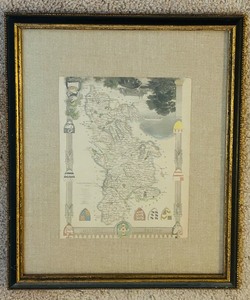 lot 148 image: Framed Map of Buckinghamshire
