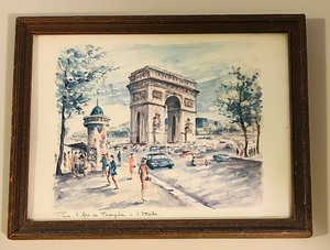 lot 149 image: Framed, Signed Print of The Arc de Triomphe