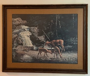 lot 147 image: Framed Terry Redlin Framed Print Morning Chatter
