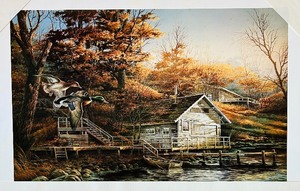 lot 45 image: Stunning Terry Redlin Print Autumn Shoreline Signed Limited Edition
