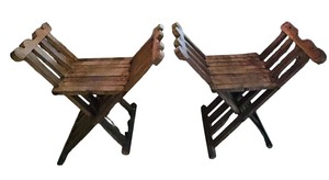 lot 42 image: Pair of Vintage Brazilian Camping Stools