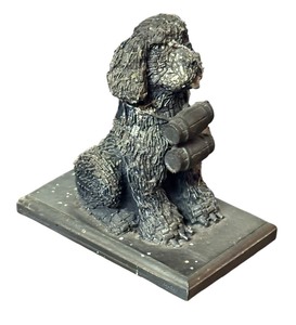 lot 344 image: Hudson Honeywell Pewter St. Bernard Dog Figurine