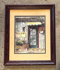 lot 394 image: Tobys Cafe Print by ML Pilnick