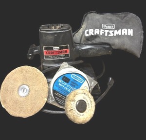 lot 352 image: Tools including Craftsman 14 inch Electric Drill, Skilsaw 7 14 Circular Saw and Sears Craftsman Sander