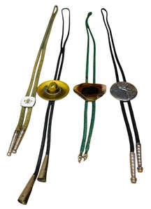 lot 350 image: Assorted Vintage Metal Bolo Ties