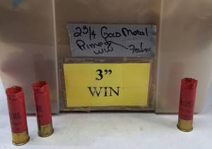 lot 50 image: Remington & Federal  2 34 Gold Metal Primed WW & 3 WIN WADS