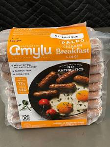 lot 12 image: Amylu Paleo Chicken Breakfast Links (40 oz, 54 Links)