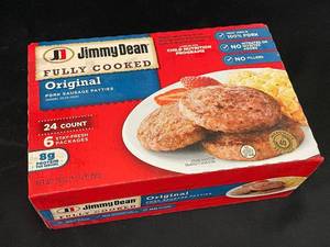 lot 20 image: Jimmy Dean Original Fully Cooked Pork Sausage Patties - 24 Count