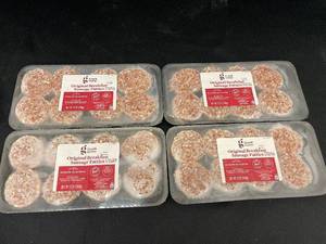 lot 34 image: J - Four Packs of Original Breakfast Sausage Patties