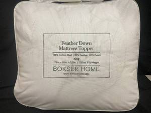 lot 254 image: King Feather Down Mattress Topper by Bokser Home