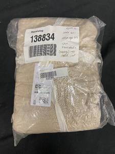 lot 23 image: French Linen Box Stitch Quilted Sham Set - FullQueen - Used