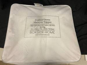 lot 57 image: Bokser Home Feather Down Mattress Topper, Cal King