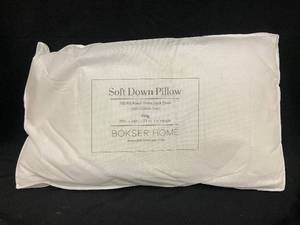 lot 70 image: Bokser Home Soft Down Pillow with Cotton Shell - King Size