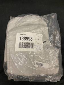 lot 80 image: French Linen Box Stitch Quilted Sham Set