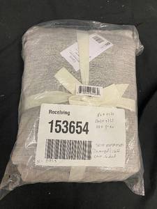 lot 89 image: Full Size French Linen Sheet Set - Color Faded
