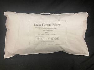 lot 115 image: Bokser Home Firm Down King Pillow with White Duck Down