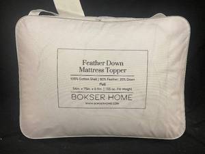 lot 121 image: Bokser Home Feather Down Mattress Topper, Full Size