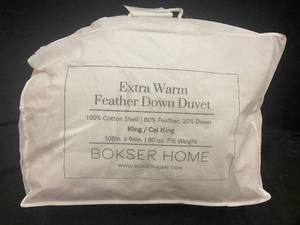 lot 153 image: Bokser Home Extra Warm Feather Down Duvet KingCal King