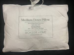 lot 173 image: Bokser Home Medium Down Pillow, StandardQueen