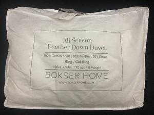 lot 211 image: Bokser Home All-Season Feather Down Duvet - KingCal King