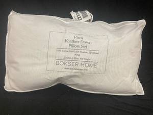 lot 213 image: Firm Feather Down Pillow Set - King Size