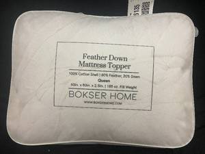 lot 214 image: Queen Feather Down Mattress Topper