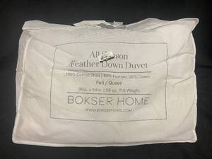 lot 217 image: Damaged Bokser Home Feather Down Duvet - FullQueen