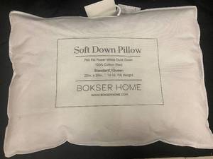 lot 245 image: Soft Down Pillow with White Duck Down  700 Fill Power