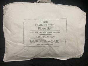 lot 261 image: Bokser Home Firm Feather Down Pillow Set - StandardQueen Size