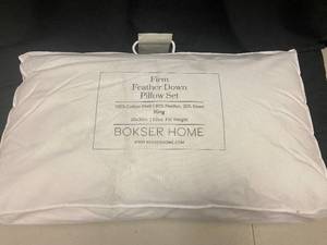 lot 273 image: Bokser Home Firm Feather Down King Pillow Set