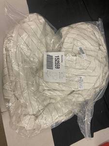 lot 292 image: King Size 100% French Linen Sheet Set with Charcoal Pencil Stripe