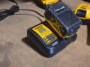 lot 40 image: DeWalt 12V Max  20V Max Lithium Ion Battery Charger DCB115 with DeWalt 20V Max 4Ah XR Lithium Ion Battery