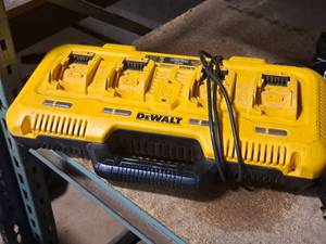 lot 55 image: DeWalt 12V20V Lithium Ion Fast Charging Station  Charges 4 Batteries at same time DCB104