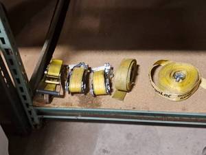 lot 68 image: Lot of (3) Ratchet Tiedown Straps
