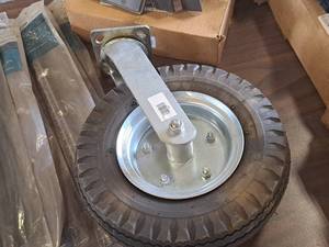 lot 120 image: 12 Caster Wheel with 4.103.50-6 Rubber Air-Filled Tire