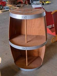 lot 216 image: E&J logo Wine Barrel Cabinet 2-tier