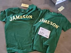 lot 227 image: Lot of (2) Jameson logo Size Small Short Sleeve Shirts