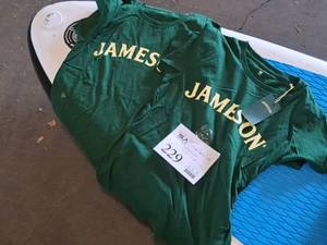 lot 229 image: Lot of (2) Jameson logo Size Medium Short Sleeve Shirts