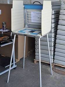 lot 257 image: Lot of (26) CES Votomatic Voting Booths (suitcase style)