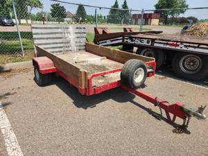 lot 3 image: 1990 Top 8 Single Axle Utility Trailer