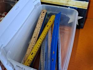 lot 280 image: Lot of (1 Bin) Rulers (assorted)
