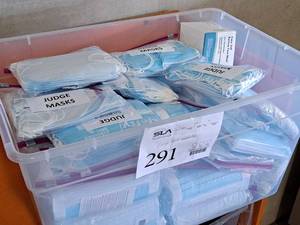 lot 291 image: Lot of (1 Bin) Face Masks