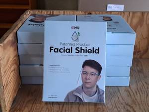 lot 294 image: Lot of (11 Boxes) Face Shields 5-count ( 55 total items )