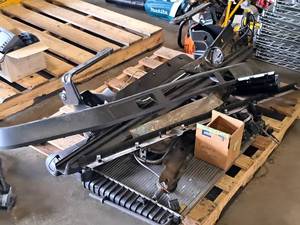 lot 166 image: Lot of (1 Pallet) Assorted Parts - Bumper Mount, Roof Cargo Bars, Guards and Shields, Radiator, Mirror