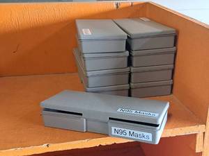 lot 299 image: Lot of (9) Plastic Storage Boxes
