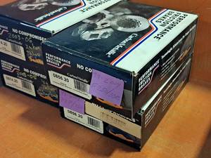 lot 191 image: Lot of (2 Boxes) Performance Friction Brakes Carbon Metallic Disc Brake Pads for 1999-2009 F250350