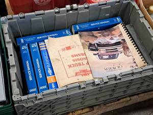 lot 145B image: Lot of  Assorted Auto Shop Manuals - CKB Service Manuals, 1988 Celebrity Electrical, 1989 Light Duty Truck, 1988 Pick-Up Fuel and Emissions, 1989 C-K Pick-Up Electrical and more