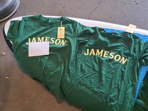 lot 237 image: Lot of (2) Jameson logo Size Large Short Sleeve Shirts