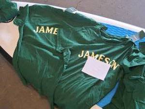 lot 239 image: Lot of (2) Jameson logo Size X-Large Short Sleeve Shirts